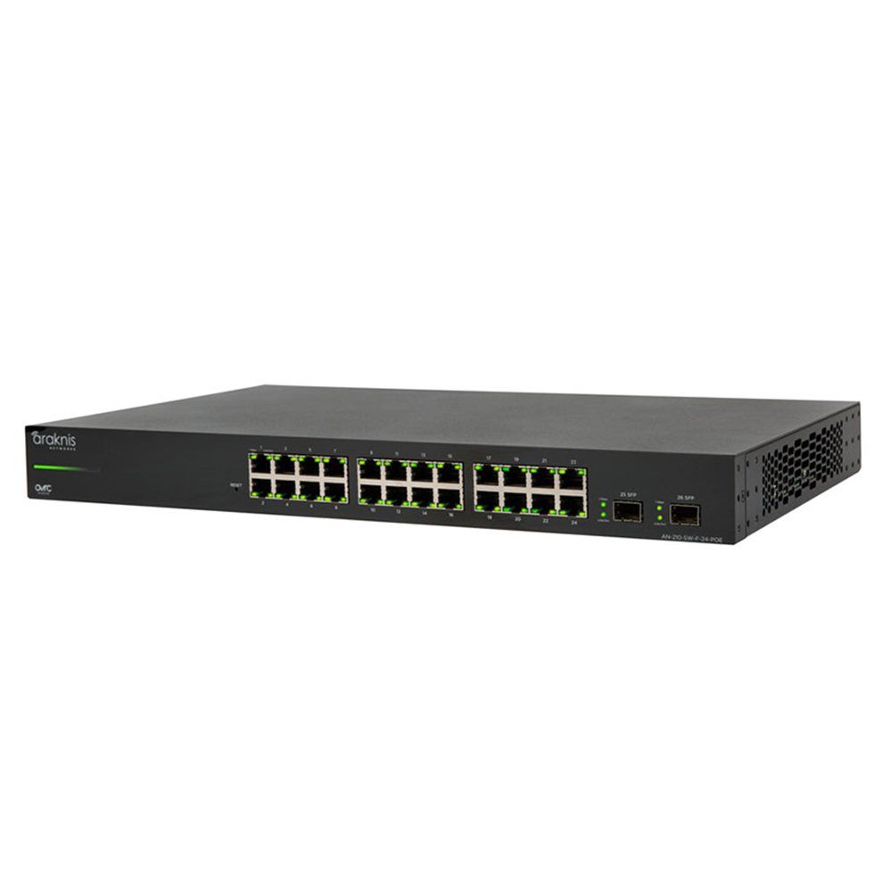 Araknis - AN-210-SW-F-24-POE  |  Switch - with Partial PoE+| 24 + 2 Front Ports