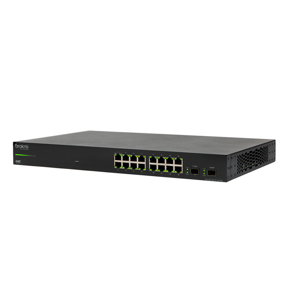 Araknis - AN-210-SW-F-16-POE  |  Switch - with Partial PoE+| 16 + 2 Front Ports