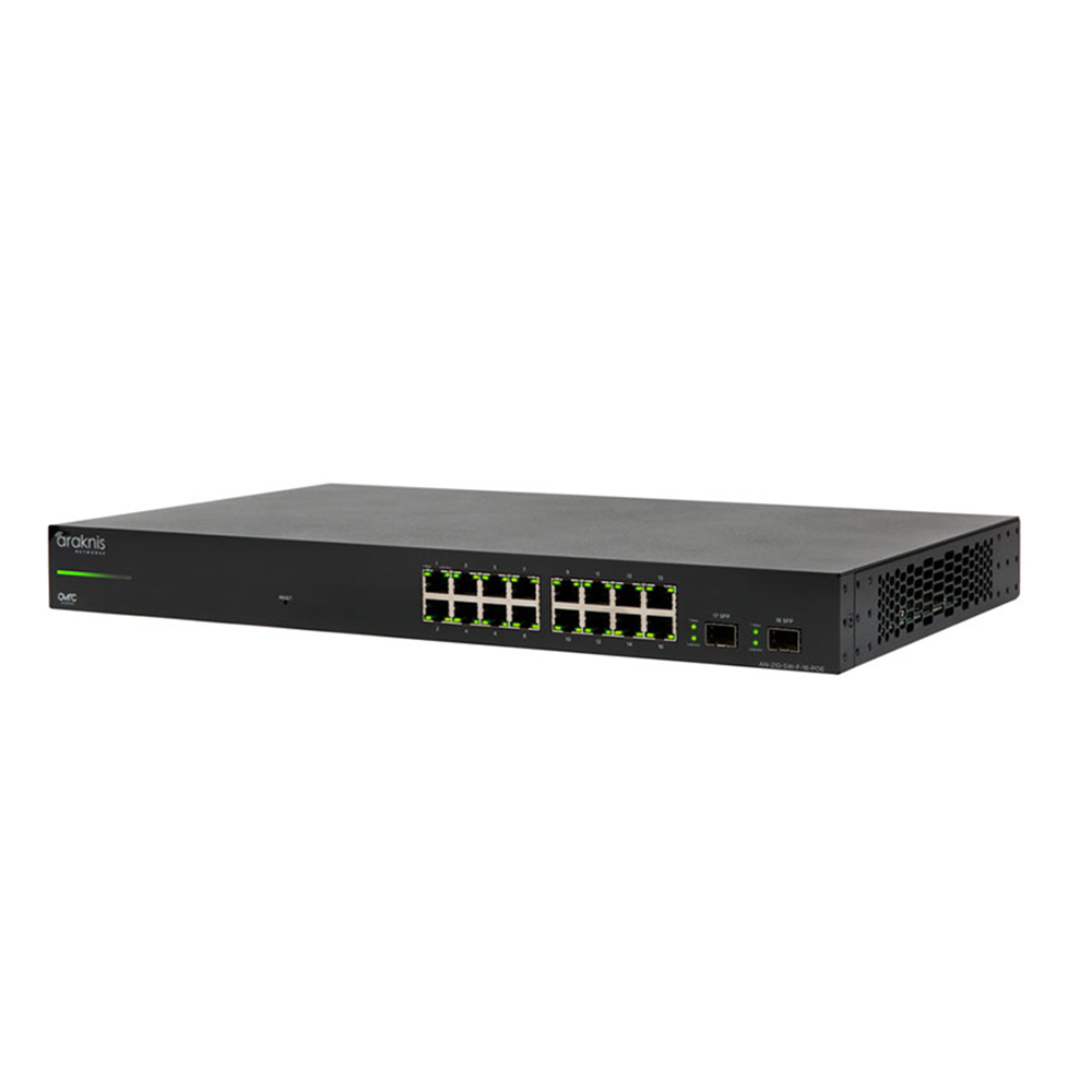 Araknis - AN-220-SW-F-16-POE  |  Switch - with Partial PoE+| 16 + 2 Front Ports