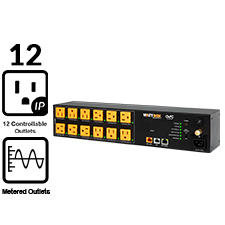 Wattbox - 800IPVM12 / 800 Series Vertical IP Power Conditioner | 12 Individually Controlled & Metered Outlets